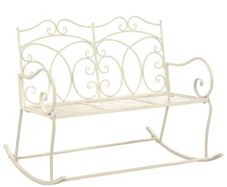 Garden Bench 104 cm Iron Antique White