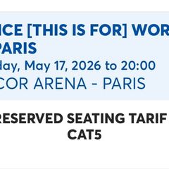 Twice this is for concert tickets