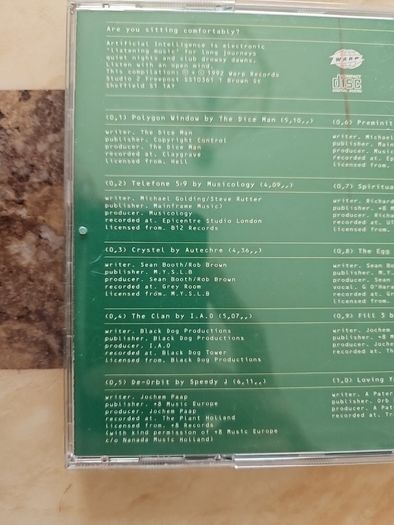 (Artificial Intelligence) CD - Electronic Listening Music From Warp