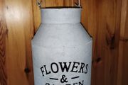 Vintage Style Metal Milk Can Flower Pot with a Handle