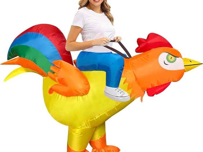 Inflatable Costume Chicken Halloween Costumes Adult Kid Inflatable Costumes for Men Women Blow up Costumes Funny Fancy Dress Party
