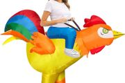 Inflatable Costume Chicken Halloween Costumes Adult Kid Inflatable Costumes for Men Women Blow up Costumes Funny Fancy Dress Party