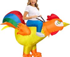 Inflatable Costume Chicken Halloween Costumes Adult Kid Inflatable Costumes for Men Women Blow up Costumes Funny Fancy Dress Party