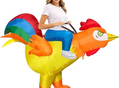 Inflatable Costume Chicken Halloween Costumes Adult Kid Inflatable Costumes for Men Women Blow up Costumes Funny Fancy Dress Party