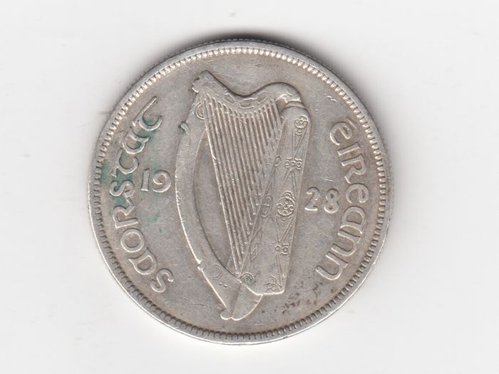 Ireland, 1928, saorstat eireann, Half Crown, 2/6, 75% Silver Coins (No: 467)