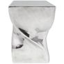 Stool/Side Table Twisted Shape Aluminium Silver Image 4