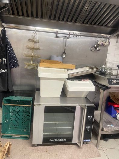 Turbofan commercial oven, commercial dishwasher,