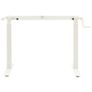 Manual Height Adjustable Standing Desk Frame Hand Crank White Image 3