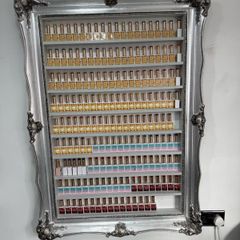 Baroque Nail Polish Organizer, Wall Mounted White Rectangular & House Style Storage Rack for Perfume, Essential Oils, and Salon Display