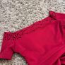 Red Off Shoulder Dress Image 6