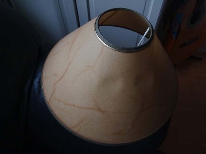 Large tapered lampshade with marble effect
