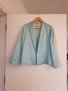Bill Blass Silk Open Jacket, Size 14-16