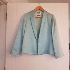 Bill Blass Silk Open Jacket, Size 14-16