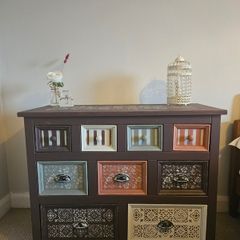 Solid pine upcycled chest of drawers