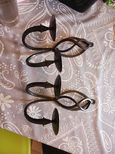 Cast iron candle sconces