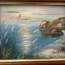 Vintage Oil painting coastal seascape Image 2