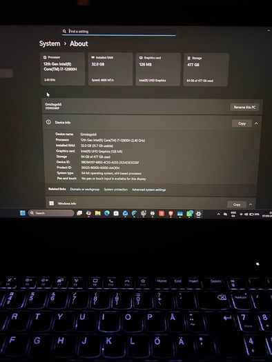 Lenovo ThinkPad P15v Gen 3 Mobile Workstation - i7 / 32GB RAM / 512GB Storage/ GPU- NVIDIA T1200