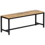 Dining Bench 120 cm Solid Rough Mango Wood Image 10