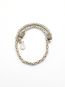 Vintage 925 Silver Byzantine Woven Link Bracelet