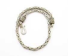 Vintage 925 Silver Byzantine Woven Link Bracelet