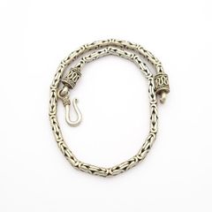 Vintage 925 Silver Byzantine Woven Link Bracelet