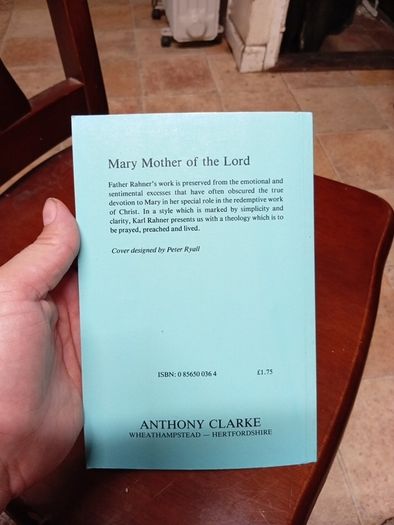 Rare Find 1974 Mary, Mother of the Lord. Karl Rahner. Religious. Vintage.