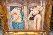 Vintage Large Framed Ornate Art Print