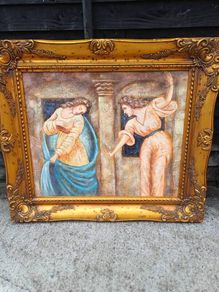 Vintage Large Framed Ornate Art Print