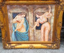Vintage Large Framed Ornate Art Print
