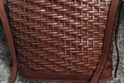 Vintage 1994 St Michael (Marks &amp; Spencer) Woven Leather Bag