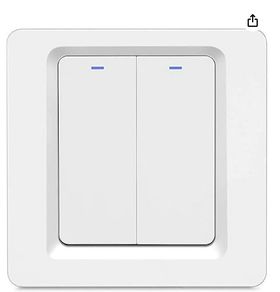 Wifi smart switch, work with or without neutral wire, no hub required, 2 gang