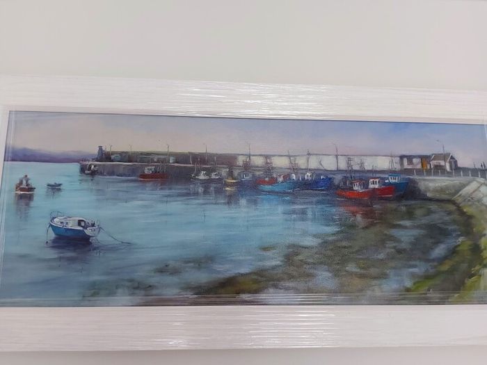 Original Oil Painting Skerries Harbour