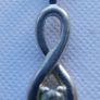 Vintage 9K White Gold Pendant Image 2