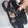 RIVERS black strappy side buckle flats Sz 6 UK - Bnwot Image 6