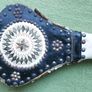 Vintage Fireplace Bellows, Wood and Leather Studded Bellows with Decorative Stitching Image 7