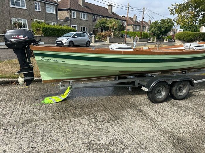 Lake boat, trailer and 15hp engine