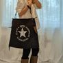 Vintage Canvas Tote Bag Black - BRAND NEW Image 5