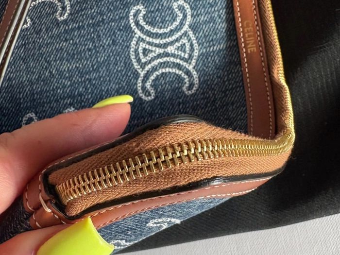 Celine pouch with leather strap