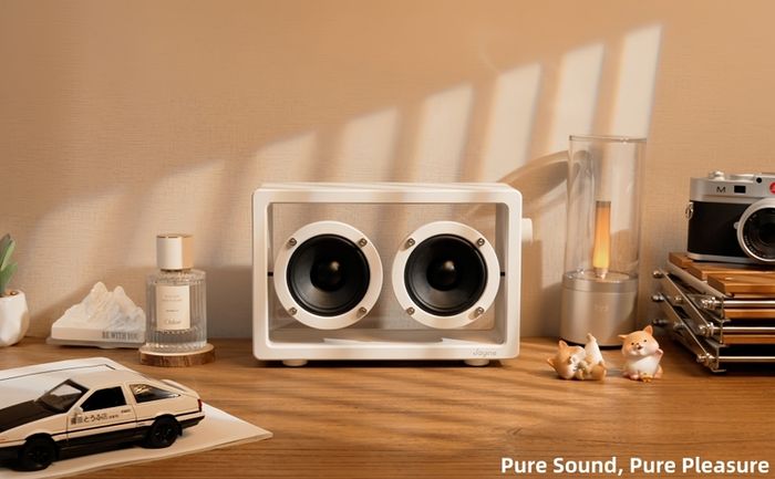 Transparent Cassette Portable Bluetooth Speaker, Minimalist Speakers Bluetooth Wireless Loud, HD Powerful Sound and Wide Compatibility for Indoor  and Outdoor