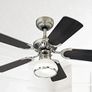 Princess Radiance II One-Light 90 cm Five-Blade Indoor Ceiling Fan, Dark Pewter/Chrome Finish with Dome Glass (FREE POSTAGE) Image 4