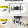 SALE | TV Wall Bracket for Most 37 to 75 Inch 4K LED & OLED TVs up to 45kg, TV Bracket with Dual Articulating Arms, Swivel, Extension & Tilt, TV Wall Mount with Max VESA 600x400mm Image 2
