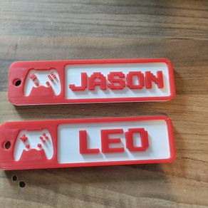 Personalised Gamer Keyring Custom Name Gaming Keychain Large Gamer Gift Custom Colour Keyring Personalised Name Tag Gaming Accessories Boys Girls Kids Teen Gamer Present Birthday Gift Backpack School Bag Tag Video Game Controller Style Customised Keychain