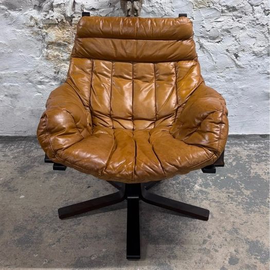 1960s Gerald Easden Lounge Chair In Sumptuous Cognac Leather