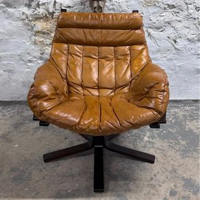 1960s Gerald Easden Lounge Chair In Sumptuous Cognac Leather