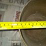 Antique Footed Brass Cachepot Planter features horizontal ribbing near the flared rim and subtle aged patina, Image 6