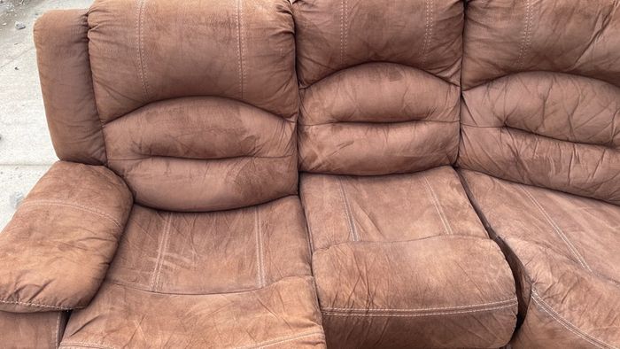 Brown Recliner L corner sofa/couch