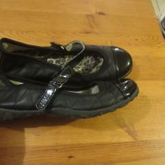 black with patent toe   size  3