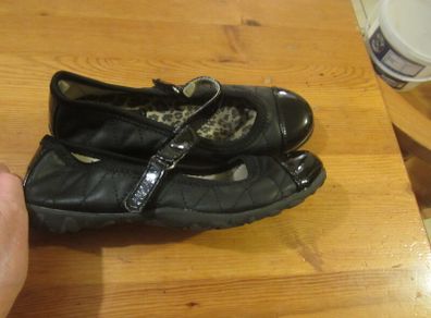 black with patent toe   size  3