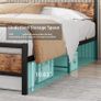 Double Bed Frame with Wooden Headboard Image 3