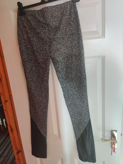 Brand new grey/black leggings size  XL UK14/16 EU42/44 Postage included